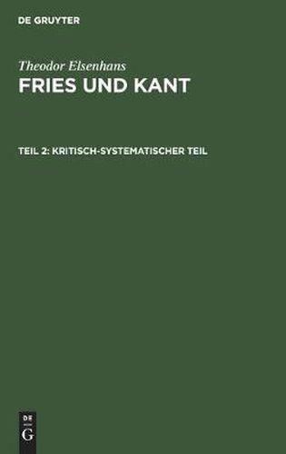 Cover image for Kritisch-systematischer Teil