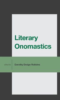 Cover image for Literary Onomastics