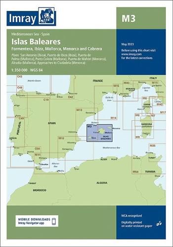 Cover image for Imray Chart M3: Islas Baleares - Formentera, Ibiza, Mallorca, Menorca