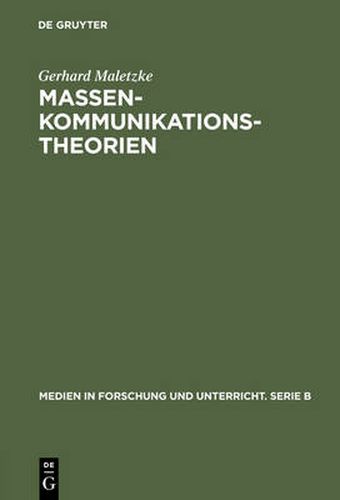Cover image for Massenkommunikationstheorien