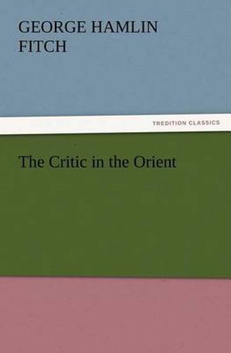 Cover image for The Critic in the Orient