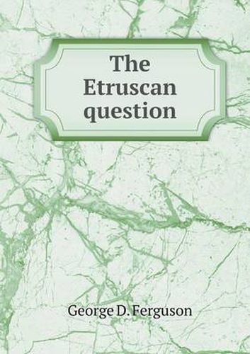 Cover image for The Etruscan question