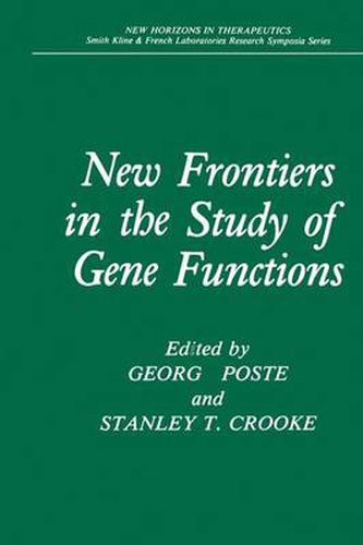 Cover image for New Frontiers in the Study of Gene Functions