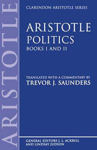 Cover image for Politics: Books I and II