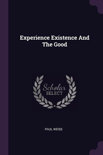 Cover image for Experience Existence And The Good