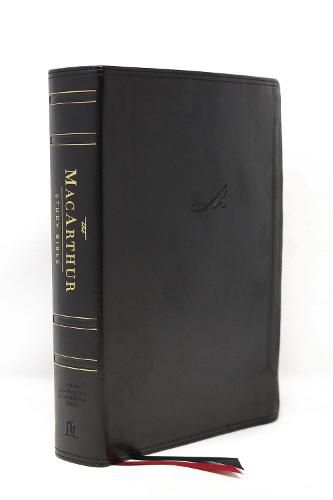 Cover image for NASB, MacArthur Study Bible, 2nd Edition, Leathersoft, Black, Thumb Indexed, Comfort Print: Unleashing God's Truth One Verse at a Time