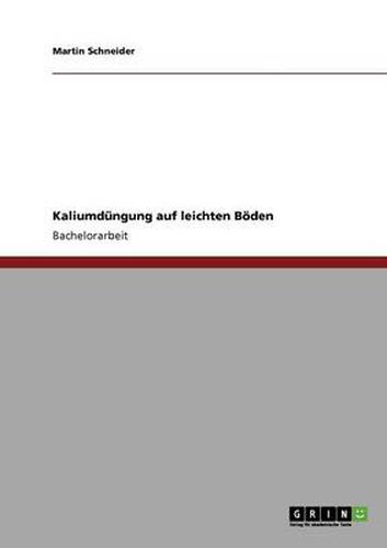 Cover image for Kaliumdungung auf leichten Boeden