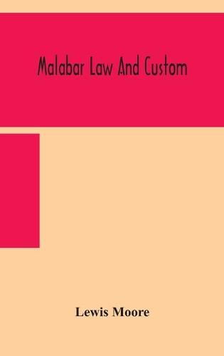 Cover image for Malabar law and custom