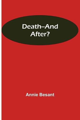 Cover image for Death--and After?