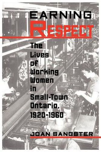 Cover image for Earning Repect: Lives of Working Women in Small Town Ontario, 1920-60