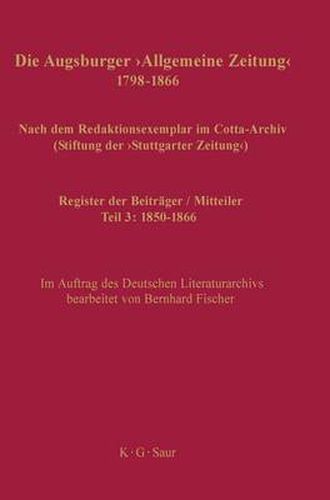 Cover image for Register der Beitrager / Mitteiler