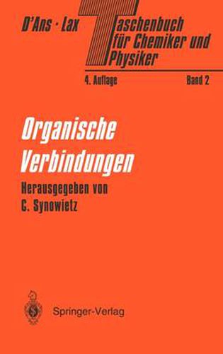 Cover image for Taschenbuch Fur Chemiker Und Physiker: Band II Organische Verbindungen