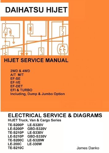 Cover image for Daihatsu Hijet English Electrical Service Manual S200p S210p S320v S330v