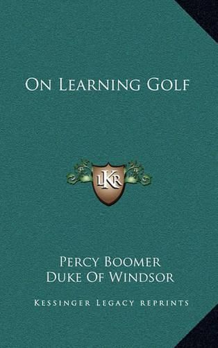 Cover image for On Learning Golf