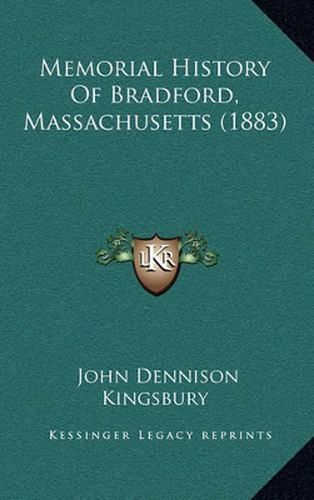 Cover image for Memorial History of Bradford, Massachusetts (1883)