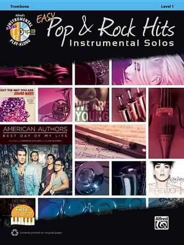 Cover image for Easy Pop & Rock Hits Instrumental Solos: Trombone, Book & CD