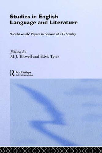 Cover image for Studies in English Language and Literature: Doubt Wisely