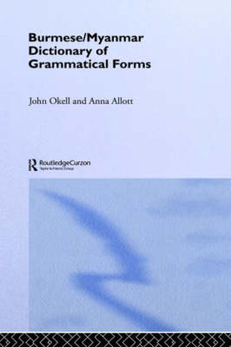 Cover image for Burmese (Myanmar) Dictionary of Grammatical Forms