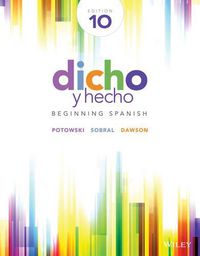 Cover image for Dicho y hecho: Beginning Spanish