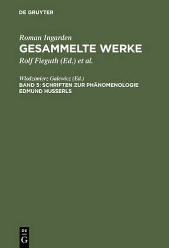 Schriften zur Phanomenologie Edmund Husserls