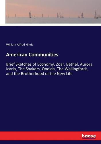 Cover image for American Communities: Brief Sketches of Economy, Zoar, Bethel, Aurora, Icaria, The Shakers, Oneida, The Wallingfords, and the Brotherhood of the New Life