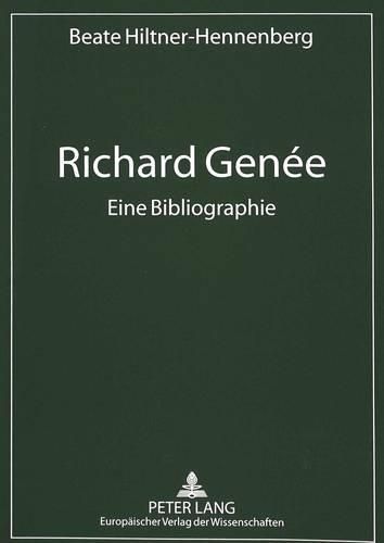 Cover image for Richard Genee. Eine Bibliographie