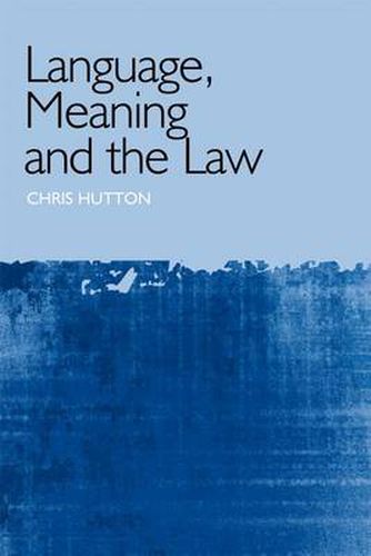 Cover image for Language, Meaning and the Law