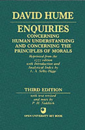 Cover image for Enquiries Concerning Human Understanding and Concerning the Principles of Morals