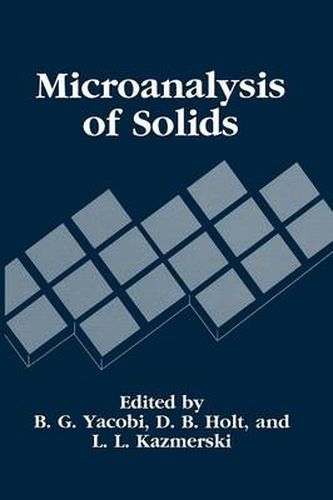 Cover image for Microanalysis of Solids