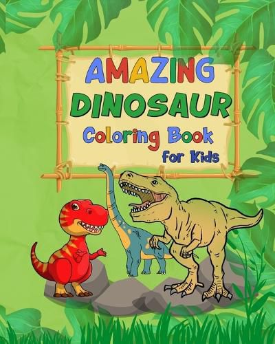 Cover image for Amazing Dinosaur Alphabet Coloring Book For Kids