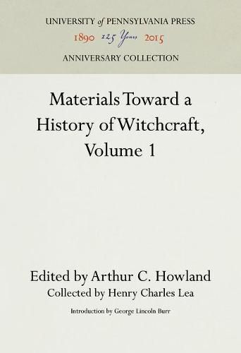 Cover image for Materials Toward a History of Witchcraft, Volume 1