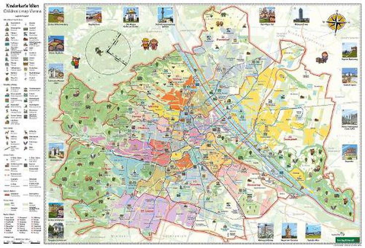 Cover image for Children's map of Vienna, poster with metal rods 1:40,000, freytag & berndt