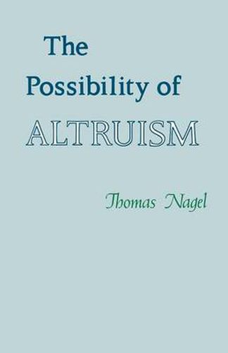 Cover image for The Possibility of Altruism