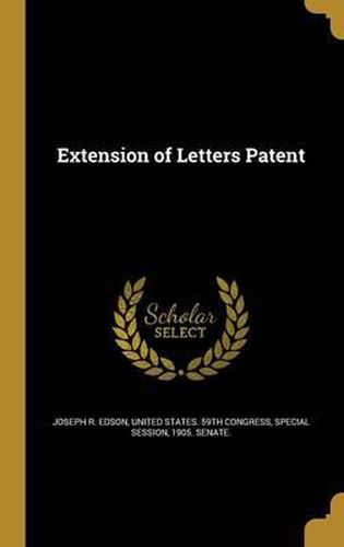 Cover image for Extension of Letters Patent