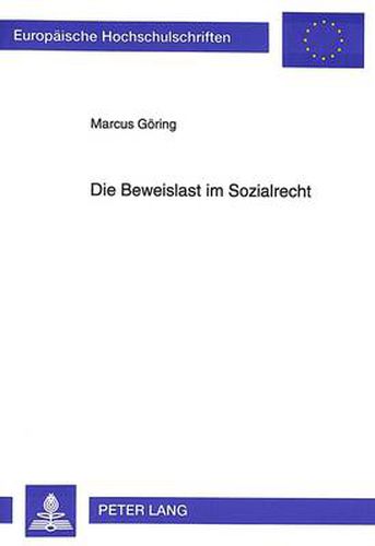 Cover image for Die Beweislast Im Sozialrecht