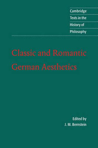 Cover image for Classic and Romantic German Aesthetics