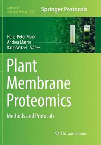 Cover image for Plant Membrane Proteomics: Methods and Protocols