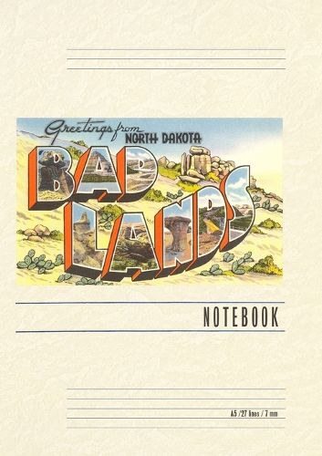 Cover image for Vintage Lined Notebook Greetings from Badlands, North Dakota