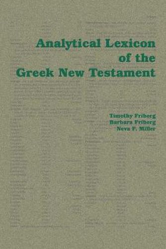 Cover image for Analytical Lexicon of the Greek New Testament