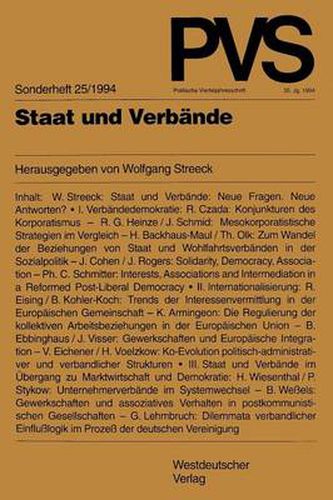 Cover image for Staat und Verbande