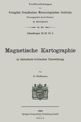 Cover image for Magnetische Kartographie in Historisch-Kritischer Darstellung