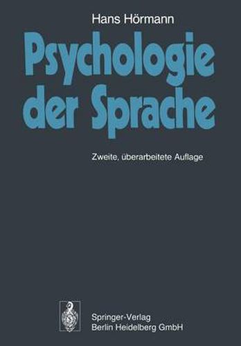 Cover image for Psychologie Der Sprache