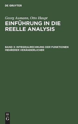 Cover image for Integralrechnung Der Funktionen Mehrerer Veranderlicher