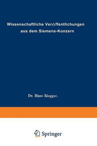 Cover image for Wissenschaftliche Veroeffentlichungen Aus Dem Siemens-Konzern