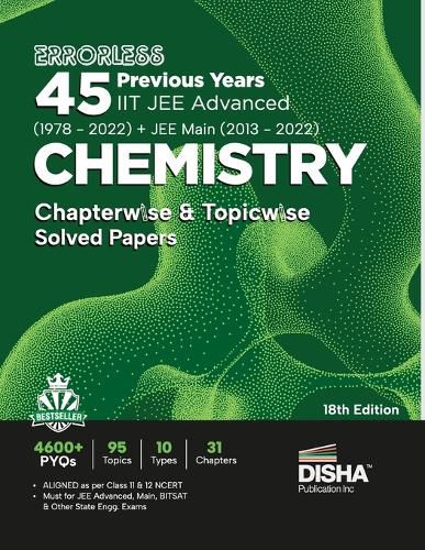 Cover image for Errorless 45 Previous Years Iit Jee Advanced (19782022) + Jee Main (20132022) Chemistry Chapterwise & Topicwise Solved Papers 18th Edition | Pyq Question Bank in Ncert Flow with 100% Detailed Solutions for Jee 2023