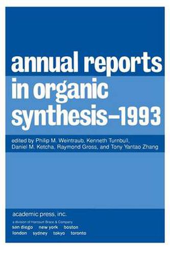 Cover image for Annual Reports in Organic Synthesis 1993: 1993