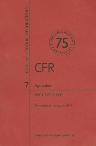 Cover image for Agriculture, Parts 700 to 899