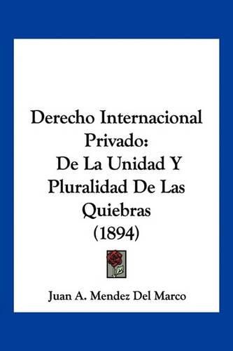 Cover image for Derecho Internacional Privado: de La Unidad y Pluralidad de Las Quiebras (1894)