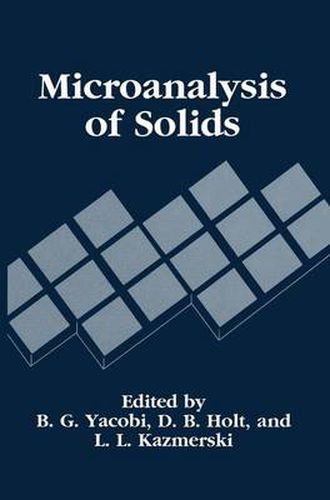 Cover image for Microanalysis of Solids