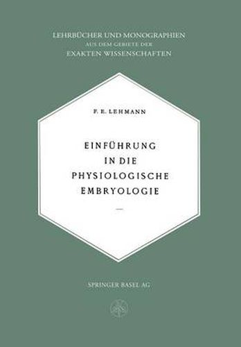 Cover image for Einfuhrung in die Physiologische Embryologie